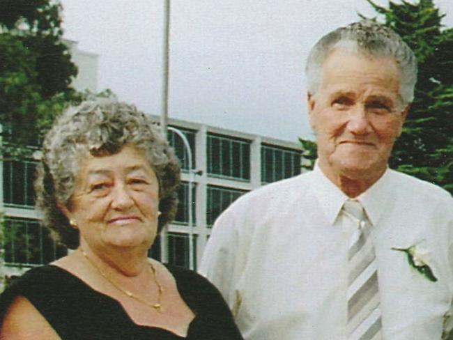 Aged care resident Betty Willmott, who died under mysterious circumstances at an Adelaide nursing home in 2017, pictured with her late husband Ken. Photo: Supplied.