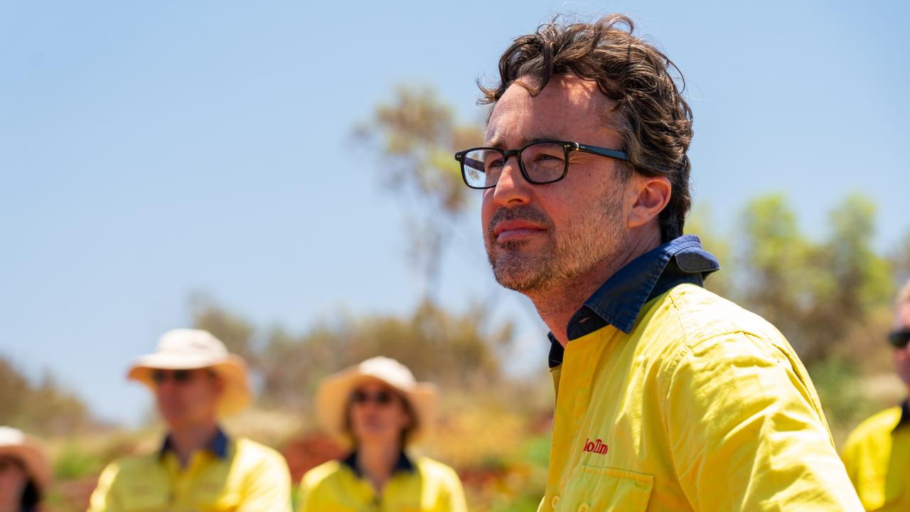 Rio Tinto iron ore chief executive Simon Trott at the Rhodes Ridge iron ore deposit in WA's Pilbara region. Picture: Supplied