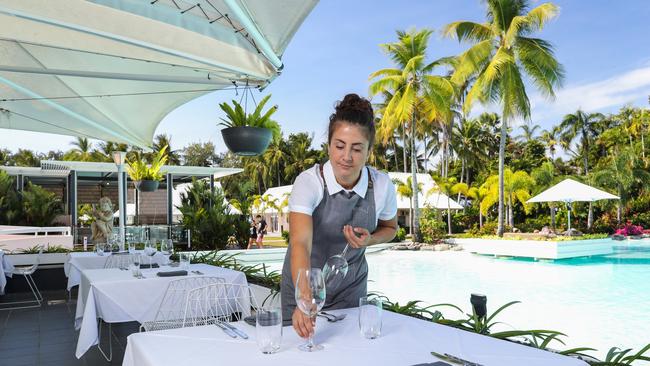 Harrisons restaurant within the Sheraton Grand Mirage Resort, Port Douglas has made changes to its offering to adjust to COVID-19. Picture: Marc McCormack