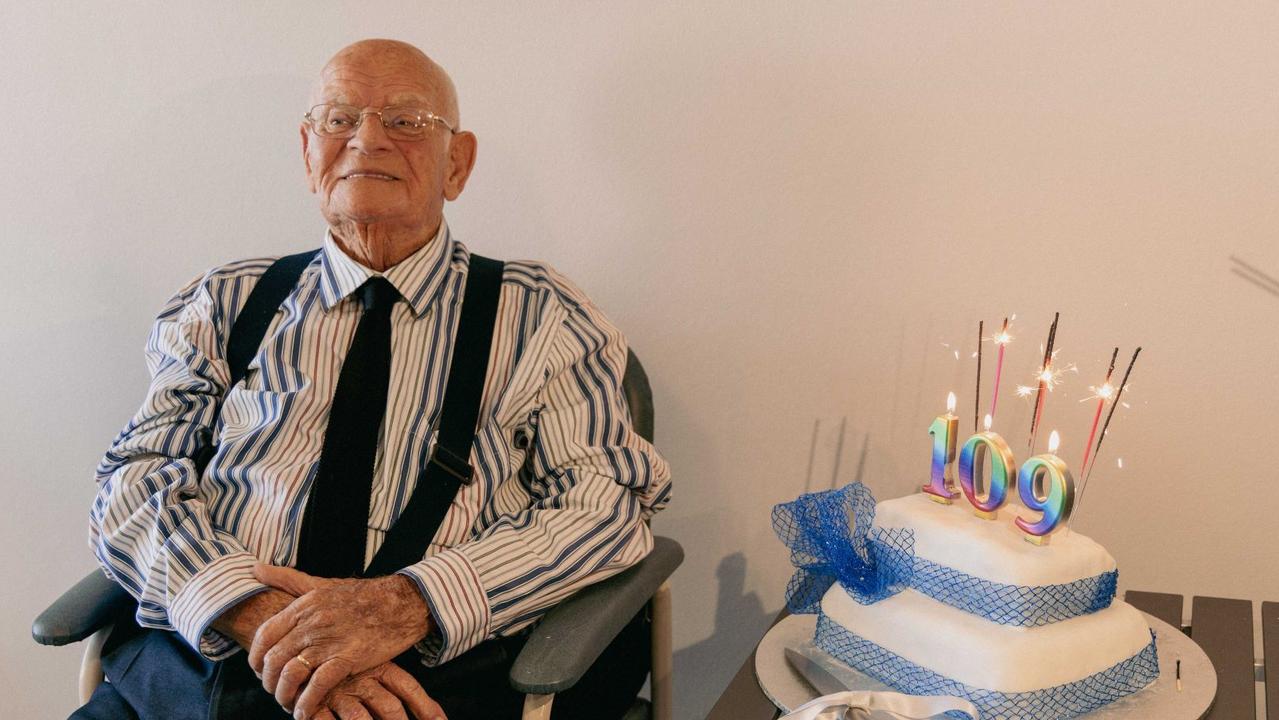 Australia's oldest man, Frank Mawer, has died aged 110 after a bout of Covid-19. Picture supplied by HammondCare via NCA NewsWire.