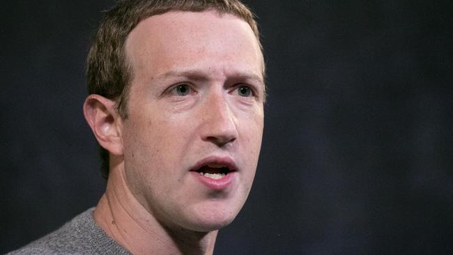 Facebook founder and chief executive Mark Zuckerberg is under unprecedented pressure to take action against misinformation and disinformation on his social networks. Picture: AP