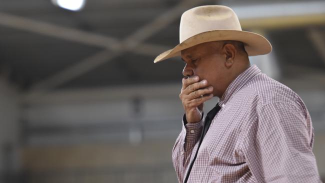  Roper Gulf Regional Council mayor Tony Jack at the state funeral for Dr Bush Blanasi on Friday, December 15.