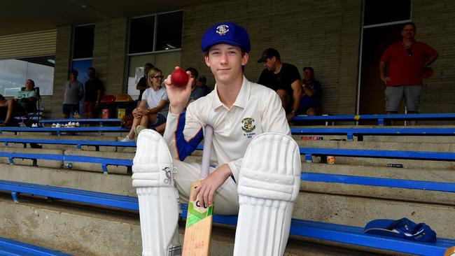 Marist college player Billy Nuss took six wickets. Picture, John Gass