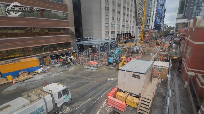 Melbourne Metro construction timelapse