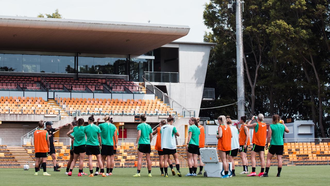 The Matildas train in Sydney ahead of their Olympic qualifiers.