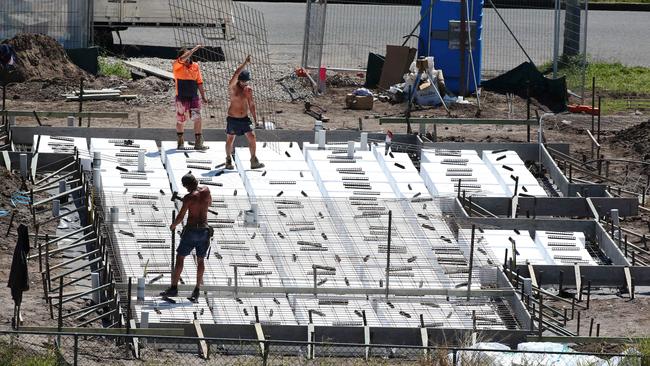 Construction work in Brisbane. Photo: Jodie Richter