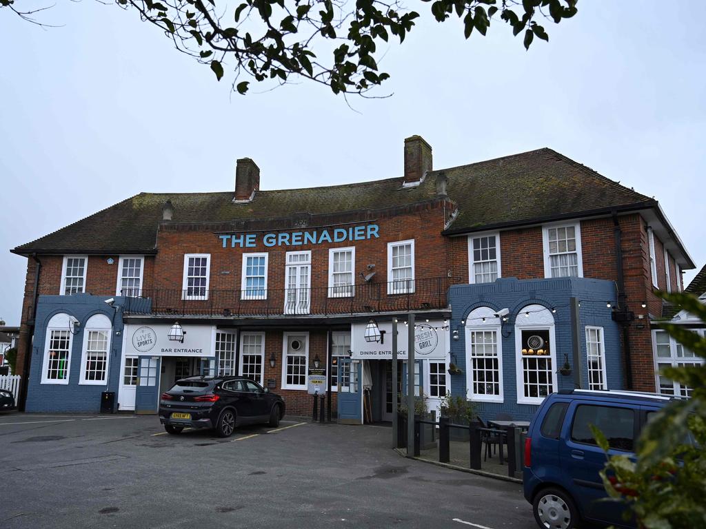 The Grenadier pub in Hove, where a British man visited after returning from his overseas travels. Picture: Glyn Kirk/AFP