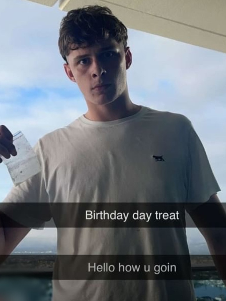 Tom Dutton is seen in a snapchat image. Supplied