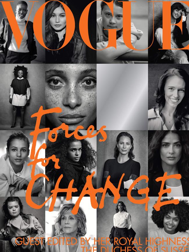 British Vogue's September 2019 issue, entitled ‘Forces for Change’ and guest edited by Meghan Markle. Picture: Peter Lindbergh/Vogue