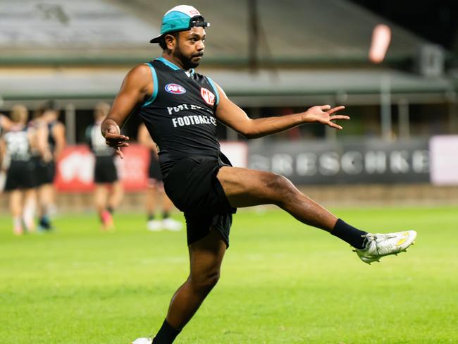 Rioli at training on Wednesday. Picture: Tim Joy