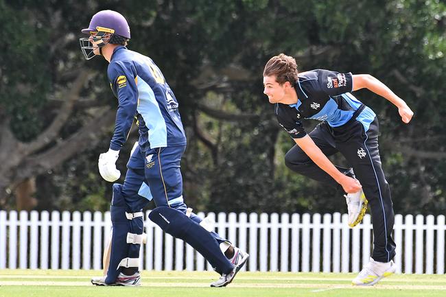 Norths bowler Alexander Procopis Norths Vs Valley. Saturday September 28, 2024. Picture, John Gass