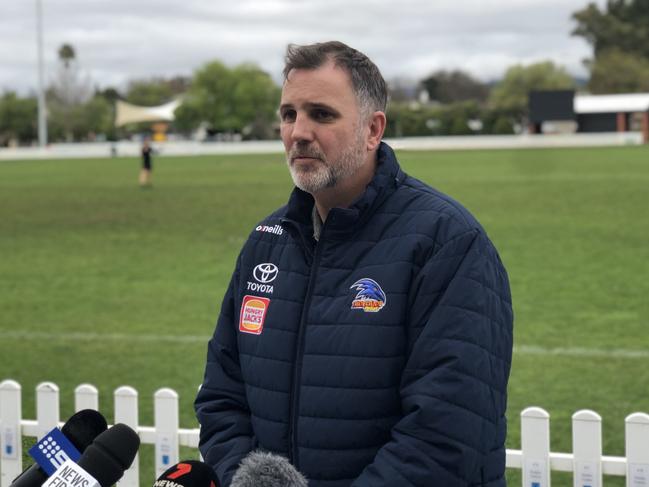 Crows chief executive Tim Silvers is hoping. Picture: Shashi Baltutis