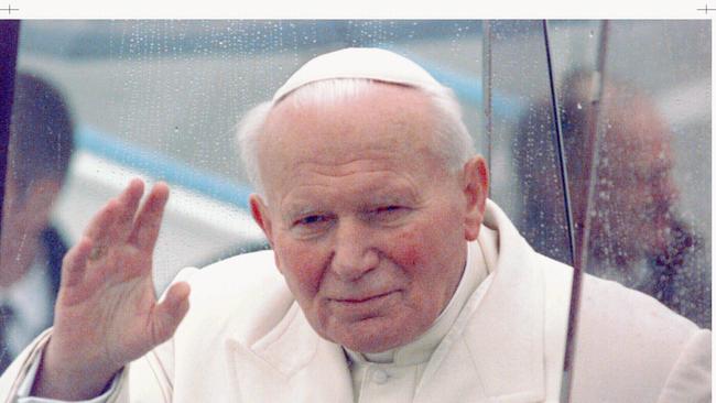 Pope John Paul II during a visit to his homeland in 1997.