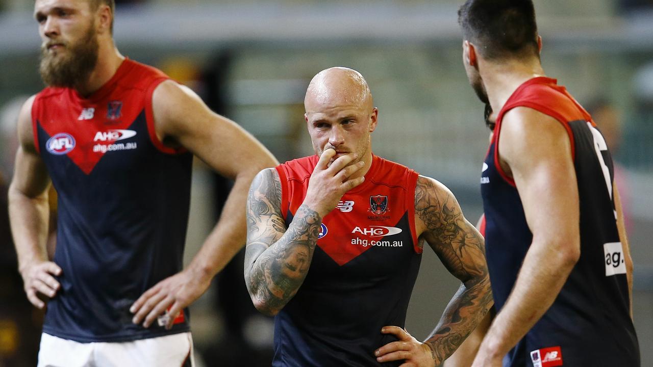 AFL Round 20 Hawthorn v Melbourne at the MCG. Melbourne skipper Nathan Jones post match . Pic: Michael Klein. Saturday August 9, 2014.