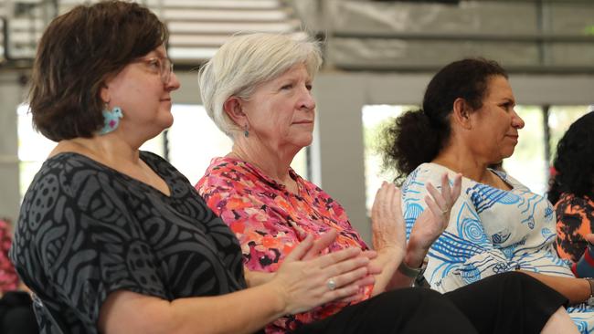 Chief Local Judge Elizabeth Morris and Aboriginal Justice Agreement director Leanne Liddle at the launch of the new justice initiatives for Groote Archipelago on Friday February 2. Picture: Zizi Averill