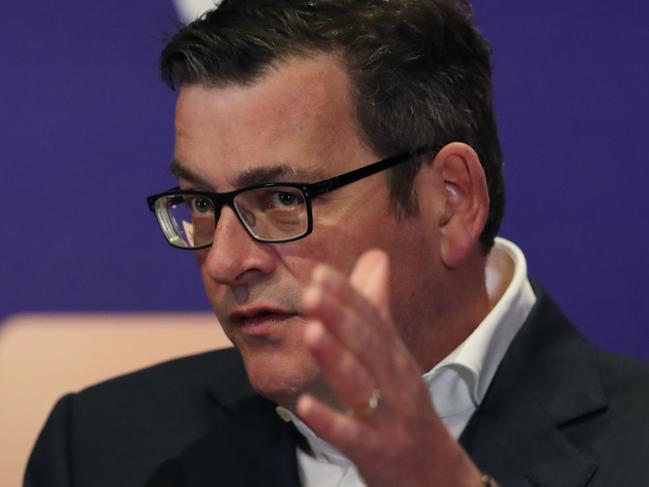 MELBOURNE, AUSTRALIA - NewsWire Photos, OCTOBER 5, 2021. The Victorian Premier, Daniel Andrews during at COVID press conference in Melbourne. Picture: NCA NewsWire / David Crosling