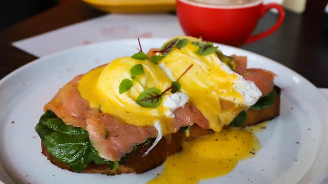 In the Doghouse’s Eggs Benny with salmon. Picture: Jenifer Jagielski