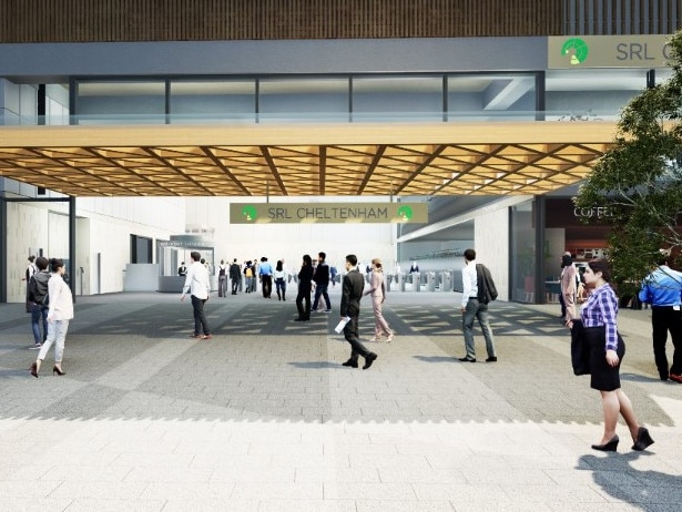 An artist's impression of a Suburban Rail Loop station at Cheltenham. Source: Supplied