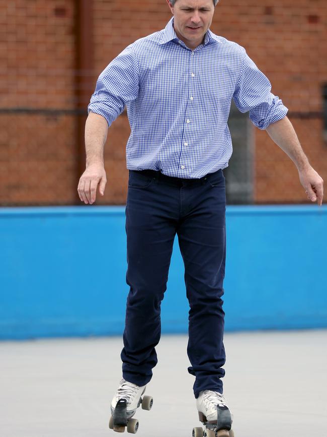 He even – gasp – rollerskates! Picture: AAP