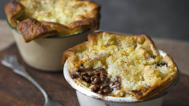 Adelaide chef Simon Bryant's Lentil Shepherd’s Pie. Pic: Jacqui Way.