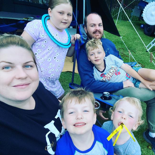 Patrick Conolly with his wife and children.