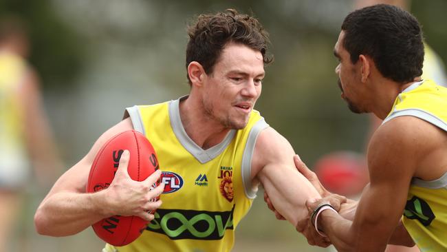 Move over Simba. Lachie Neale is the new Lion King. Picture: Chris Hyde/Getty Images.