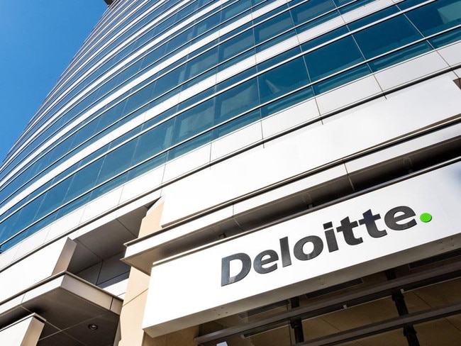 May 5, 2019 San Jose / CA / USA - Deloitte logo above the entrance to their offices in downtown San Jose, south San Francisco bay area