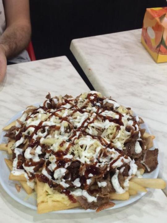 A snack pack at King Kebab House, Campbelltown.