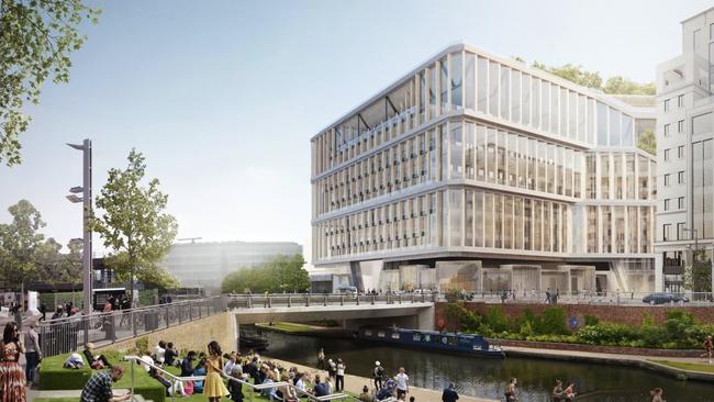 The new Google HQ will have market halls, auditoria and shops on the ground. . Picture: HayesDavidson