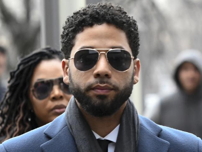 Empire actor Jussie Smollett arriving at the Leighton Criminal Court Building for his hearing in Chicago. Smollett faces new charges for reporting an attack that Chicago authorities contend was staged to garner publicity, according to media reports. Picture: Matt Marton