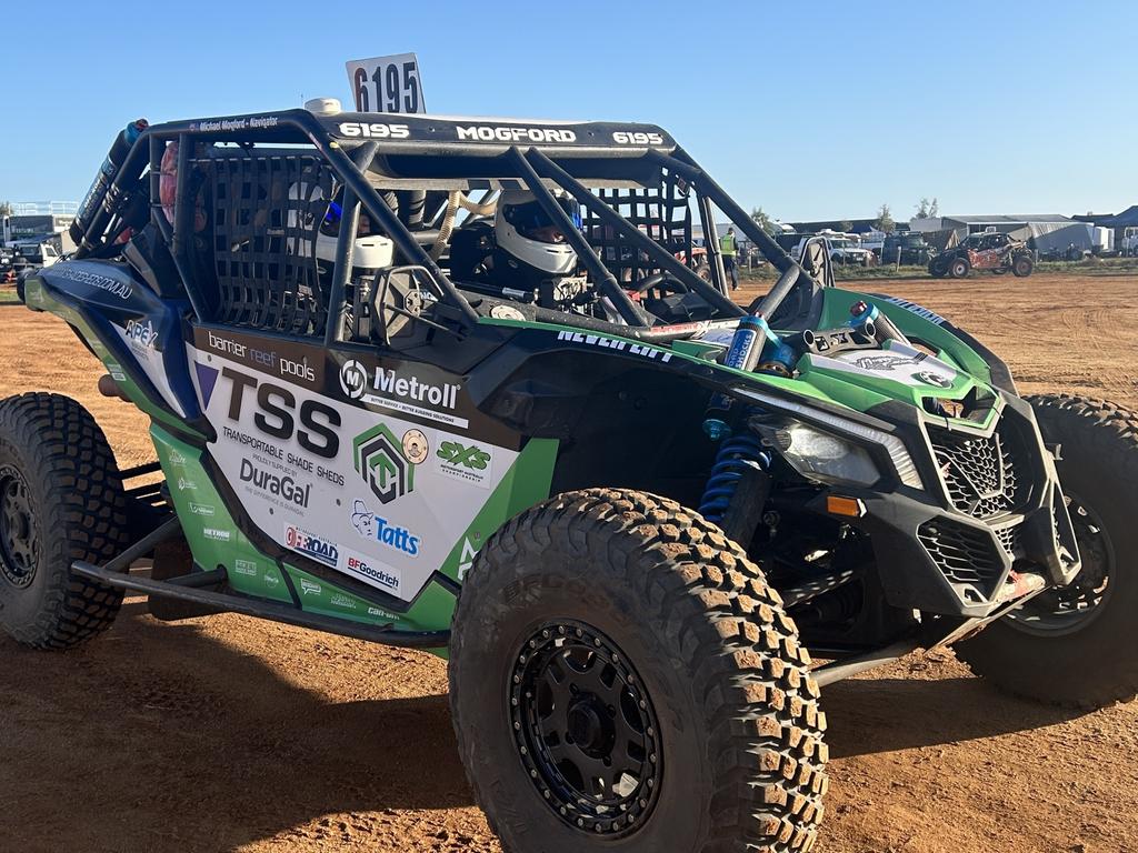 The Mogford’s drove the same Can-Am Maverick X3 for the entire competition, even repairing it after a break down at Finke. Photo: Rebecca Galton