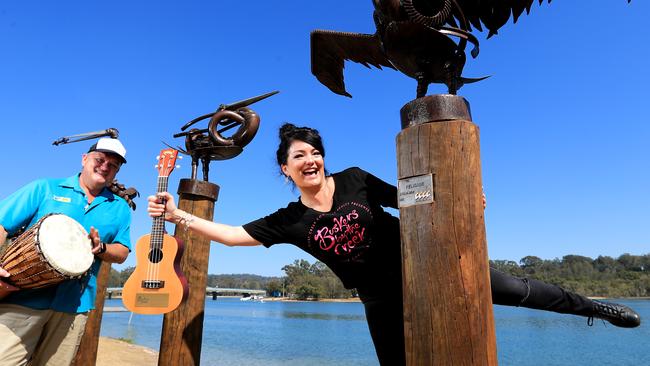 Festival organiser Cindy Jensen (centre) cited emotional distress.