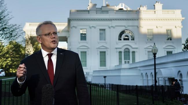 Scott Morrison in Washington last week. Picture: Adam Taylor