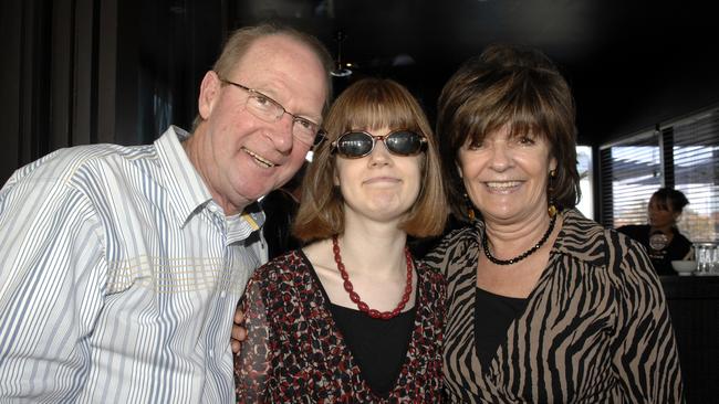 John Blackman's 60th birthday, Riva. John Blackman with his daughter Tiffany and wife Cecile.