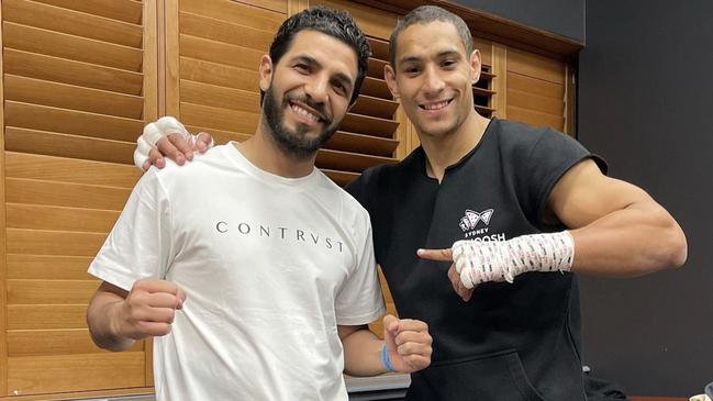 Former two-time world champion Billy Dib and protege Mounir Fathi.