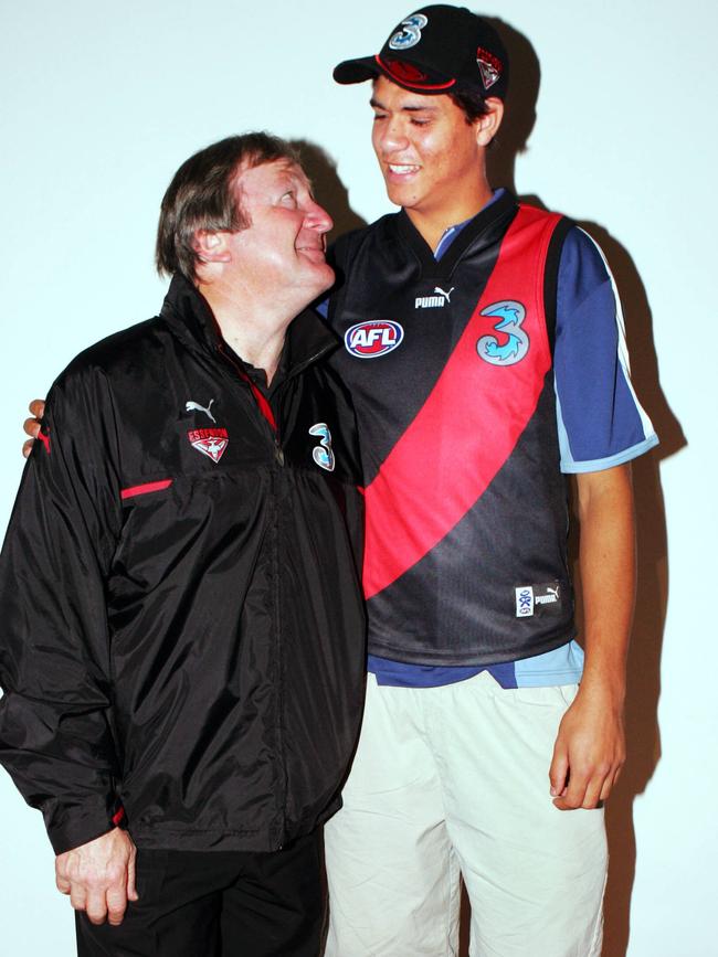 Draftee Paddy RYder meets his new coach Kevin Sheedy.