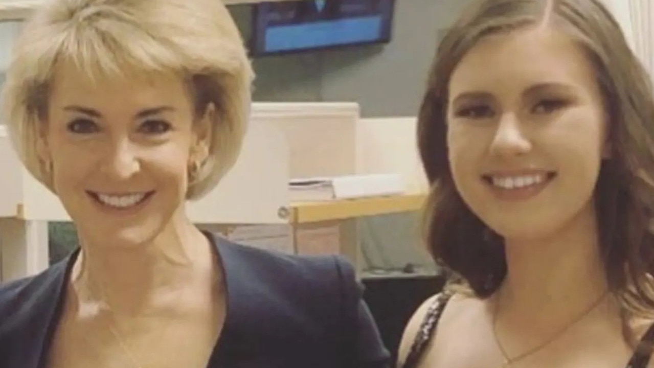 Ms Higgins, pictured with her former employer Michaelia Cash, will provide a formal statement to police on Wednesday.