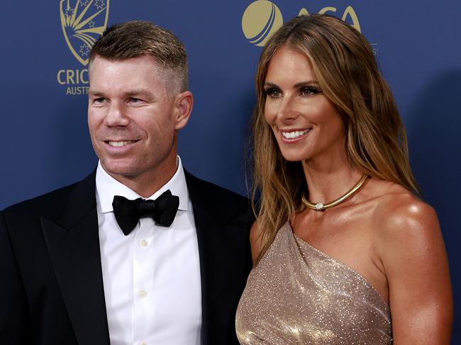 ‘I don’t care what people say.’ David and Candice Warner. Picture: Getty Images
