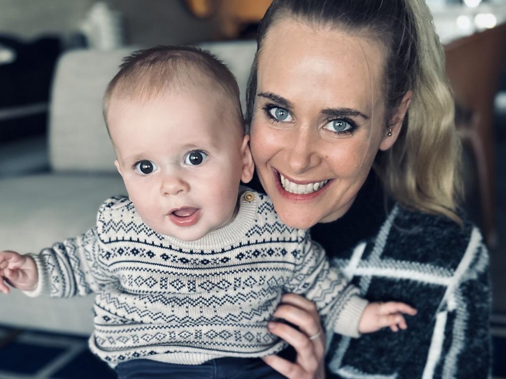 Kate DeAraugo and her son Hudson. Supplied