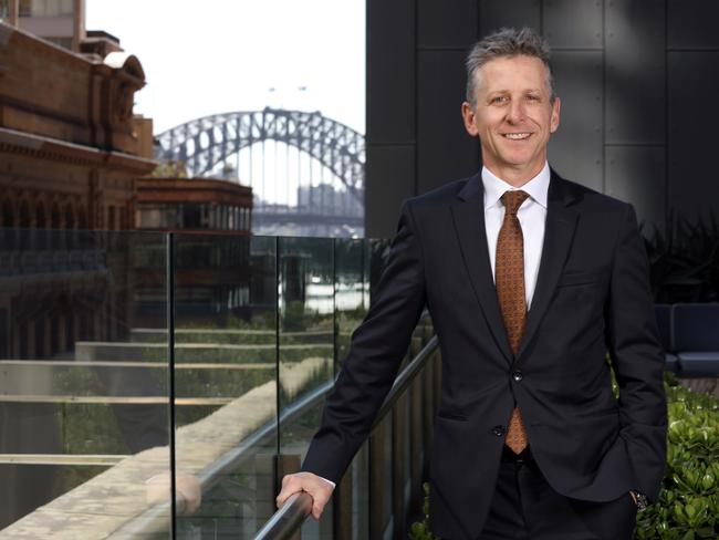 15/08/2018: CEO Darren Steinberg: CEO of Dexus, after announcing profit results in Sydney.Pic by James Croucher