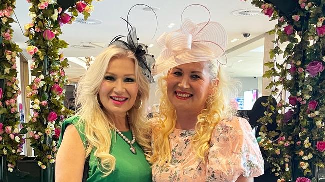 (L-R) Ilyana and Bilyana celebrating the Melbourne Cup at Castle Hill RSL.