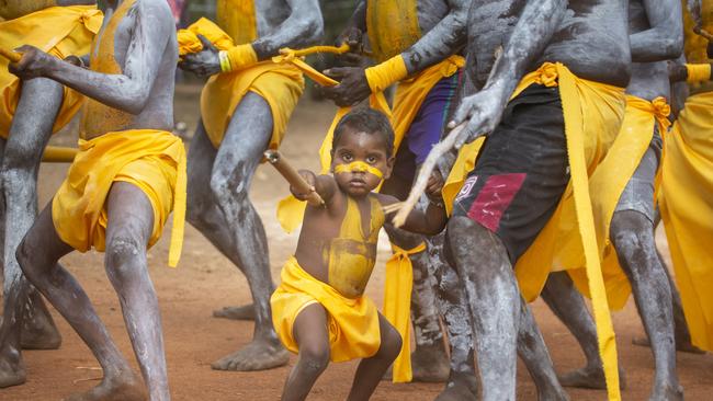 Garma Festival dancers in Gulkula. northeast Arnhem Land. Picture: Yothu Yindi Foundation/Melanie Faith Dove via NewsWire