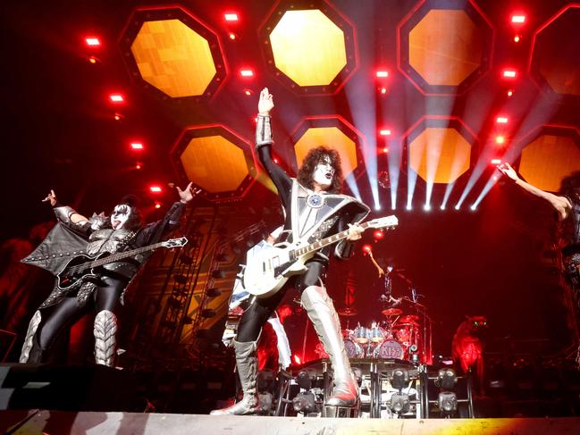 KISS play the Brisbane Entertainment Centre. Picture: Steve Pohlner