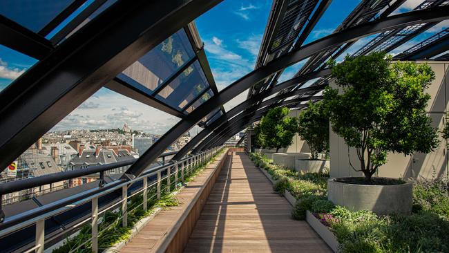 The rooftop at Madame Reve Hotel in Paris.