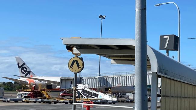 The Boeing 787 aircraft operated by Jetstar has returned to Cairns Airport after encountering engine problems. Picture: Arun Singh Mann