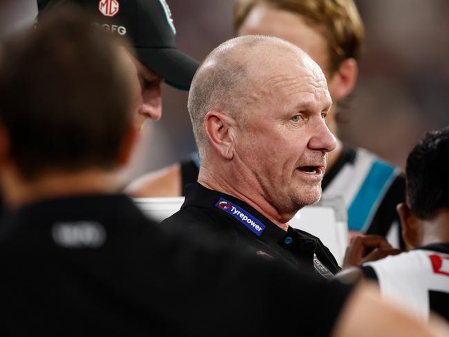 Ken Hinkley’s side suffered a 91-point loss against Collingwood. Picture: Getty Images