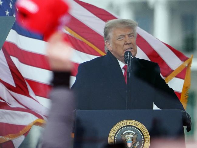 Former president Donald Trump called off a planned press conference to mark one year since the January 6 storming of the US Capitol. Picture: AFP