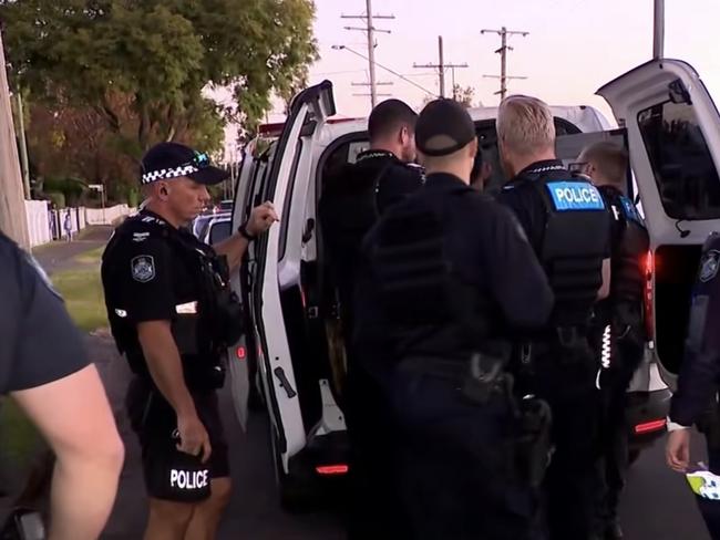 Police arrest two men in Toowoomba after an alleged high speed chase from Brisbane suburbs to the Darling Downs. Photo: 9 News.