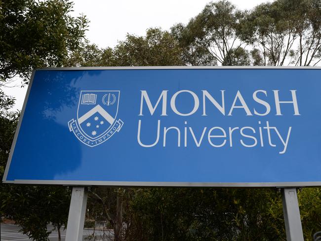 Stock images: Monash University. Entrance signs and buildings at the Frankston campus. Picture: AAP/ Chris Eastman