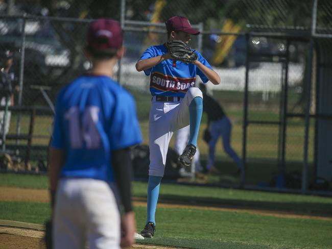 Met North V Sunshine Coast at the 12-14 years QLD School Sport 12-14 years Baseball Championships at Benowa. Picture: Glenn Campbell